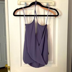 Backless criss cross halter tank
